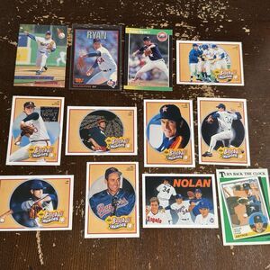 Nolan Ryan 12 Card Lot With 1988 Topps Baseball Turn Back The Clock & 93 Ultra
